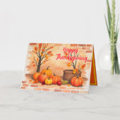 Happy Thanksgiving Trendy Beautiful Fall Karte (Vorderseite)