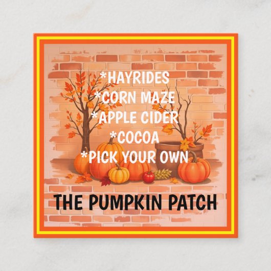 Happy Thanksgiving Trendy Beautiful Fall Quadratische Visitenkarte (Vorderseite)