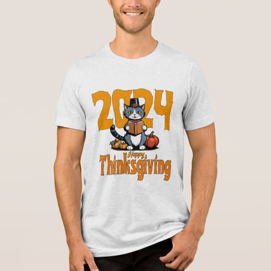 Happy Thanksgiving Tri-Blend Shirt (Vorderseite)