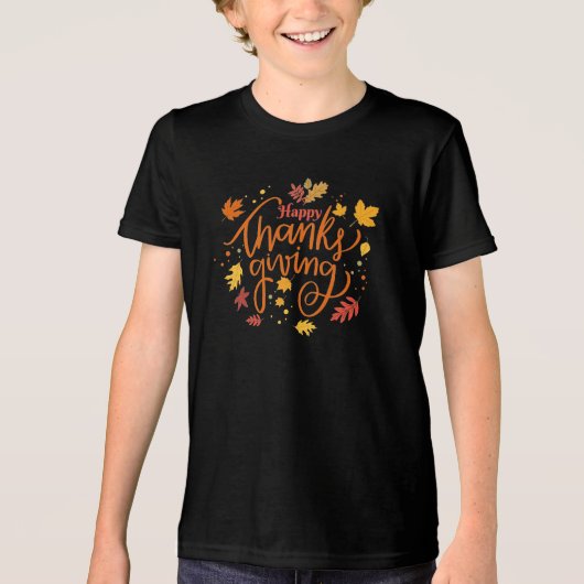 Happy Thanksgiving Tri-Blend Shirt (Vorderseite)