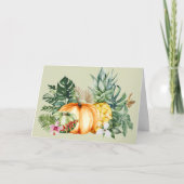 Happy Thanksgiving Tropical Pumpkin Ananas Karte (Vorderseite)