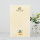 Happy Thanksgiving Türkei Eating Pumpkin Pie Briefpapier (Stehend Vorderseite)