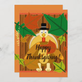 Happy Thanksgiving Türkei Feiertagskarte (Vorne/Hinten)