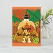 Happy Thanksgiving Türkei Feiertagskarte (Stehend Vorderseite)