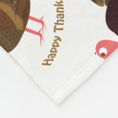 Happy Thanksgiving Türkei Fleecedecke (Ecke)