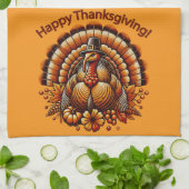 Happy Thanksgiving Türkei Geschirrtuch (Gefaltet)