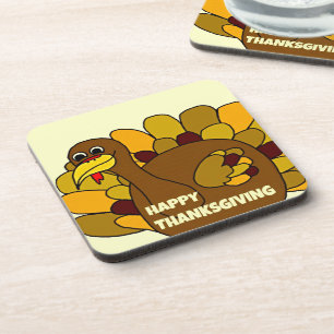 Happy Thanksgiving Türkei Getränkeuntersetzer