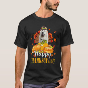 Happy Thanksgiving Türkei Große Pyrenäen fallen Pu T-Shirt