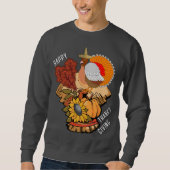 Happy Thanksgiving Türkei Pilgrim Holiday Sweater Sweatshirt (Vorderseite)