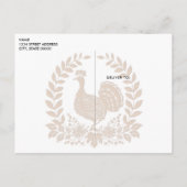 Happy Thanksgiving Türkei Postcard Postkarte (Rückseite)