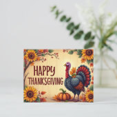 Happy Thanksgiving Türkei Postcard Postkarte (Stehend Vorderseite)