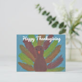 Happy Thanksgiving Türkei Postkarte (Stehend Vorderseite)