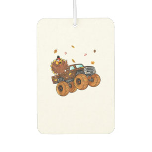 Happy Thanksgiving Türkei Riding Monster Truck Boy Autolufterfrischer