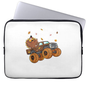 Happy Thanksgiving Türkei Riding Monster Truck Boy Laptopschutzhülle