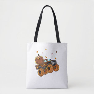 Happy Thanksgiving Türkei Riding Monster Truck Boy Tasche