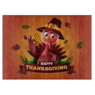 Happy Thanksgiving Türkei Schneidebrett