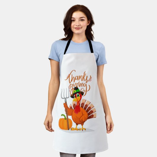 Happy Thanksgiving Türkei Schürze (Getragen)
