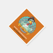 Happy Thanksgiving Türkei Serviette (Ecke)