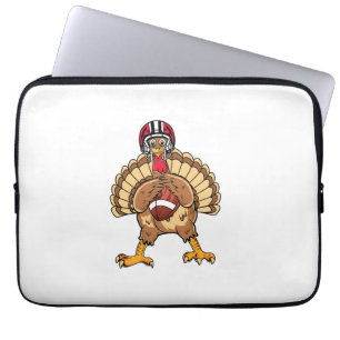Happy Thanksgiving Türkei spielen Fußball Vater Mä Laptopschutzhülle