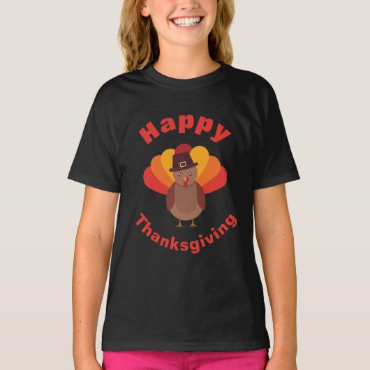 Happy Thanksgiving Türkei T - Shirt (Vorderseite)