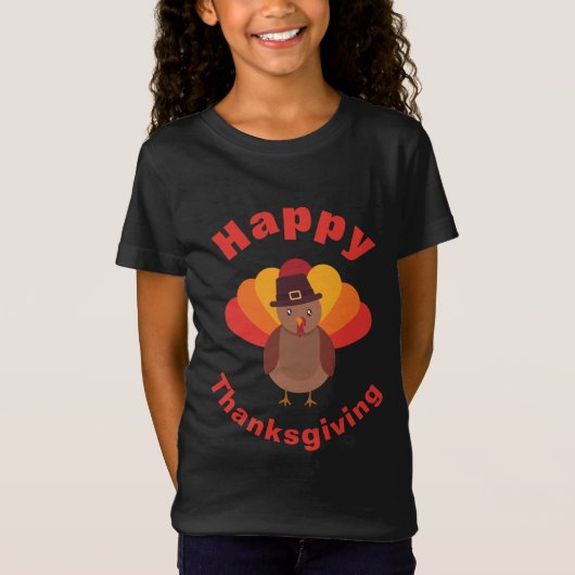 Happy Thanksgiving Türkei T - Shirt (Vorderseite)