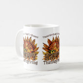 Happy Thanksgiving Türkei Tasse (Vorderseite Links)