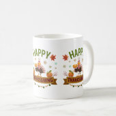 Happy Thanksgiving Türkei Tasse (VorderseiteRechts)