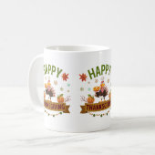 Happy Thanksgiving Türkei Tasse (Vorderseite Links)