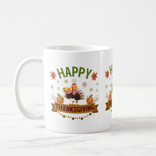 Happy Thanksgiving Türkei Tasse (Links)