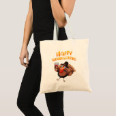 Happy Thanksgiving Türkei Tragetasche (Vorderseite (Produkt))