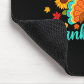 Happy Thanksgiving Turkey &amp; Sunflower, Thanksg Mousepad (Ecke)