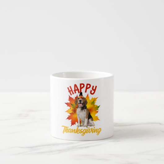 Happy Thanksgiving Turkey Beagle Dog Lover Espressotasse (Vorderseite)