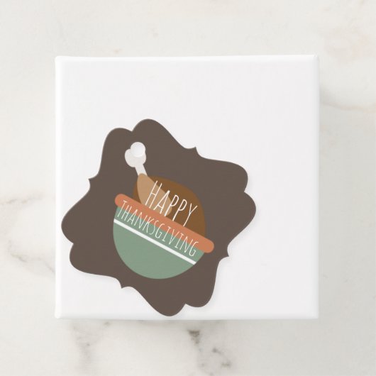 Happy Thanksgiving Turkey Bowl Plate Dinner Lecker Geschenkanhänger (Beispiel)