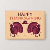 Happy Thanksgiving Turkey Button (Vorderseite)