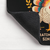 Happy Thanksgiving Turkey Celebrating Immigrants S Mousepad (Ecke)