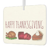 Happy Thanksgiving Turkey Cranberry Pie Dinner Autolufterfrischer (Links)