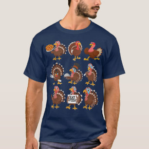 Happy Thanksgiving Turkey Day Girls Boys Kinder To T-Shirt