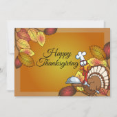 Happy Thanksgiving Turkey Dinner Einladungen (Vorderseite)