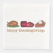 Happy Thanksgiving Turkey Dinner Holiday Meal Serviette (Vorderseite)