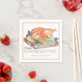 Happy Thanksgiving Turkey Dinner Napkin Serviette (Beispiel)