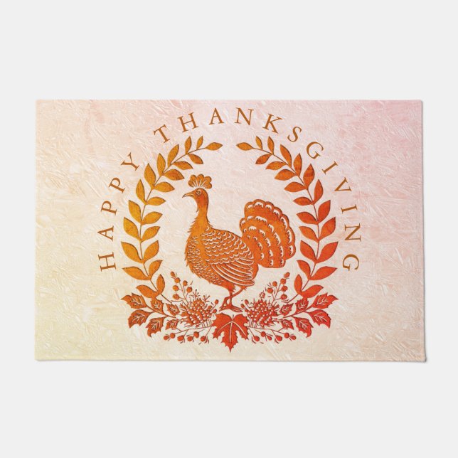Happy Thanksgiving Turkey Doormat Fußmatte (Vorderseite)