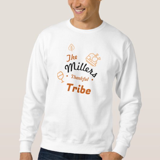 Happy Thanksgiving Turkey Fall Wiedersehen Family Sweatshirt (Vorderseite)