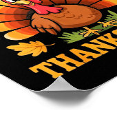 Happy Thanksgiving Turkey Family Dinner Thanksgivi Poster (Ecke)