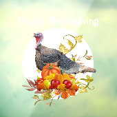 Happy Thanksgiving Turkey Feiertag Fenster Klammer Fensteraufkleber (Blatt 3)