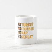 Happy Thanksgiving Turkey Football Nickerchen Wied Kaffeetasse (Mittel)