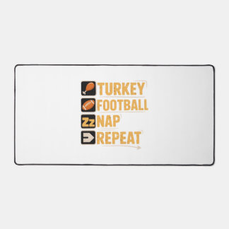 Happy Thanksgiving Turkey Football Nickerchen Wied Schreibtischunterlage