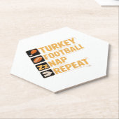 Happy Thanksgiving Turkey Football Nickerchen Wied Untersetzer (angewinkelt)