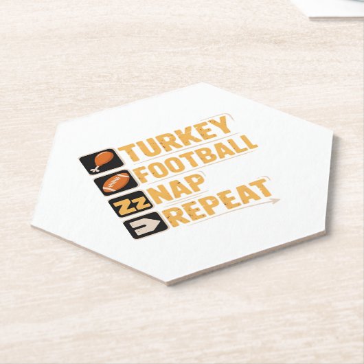 Happy Thanksgiving Turkey Football Nickerchen Wied Untersetzer (angewinkelt)