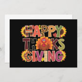 Happy Thanksgiving Turkey Funny Pumpkin Jahreszeit Einladung (Vorne/Hinten)