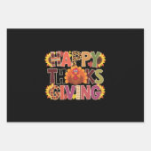 Happy Thanksgiving Turkey Funny Pumpkin Jahreszeit Geschenkpapier Set (Vorderseite)